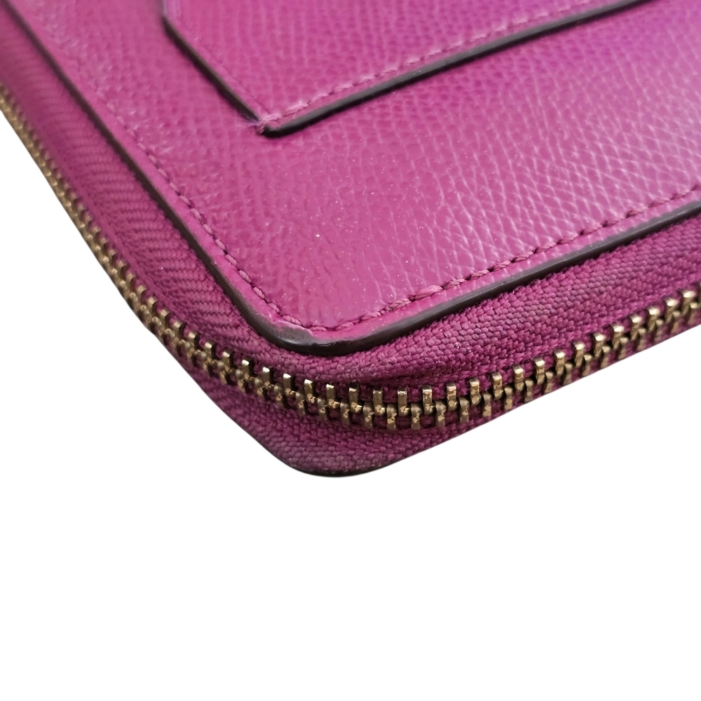 Coach Accordion Zip Around Crossgrain Leather Wallet - Picture 7 of 13